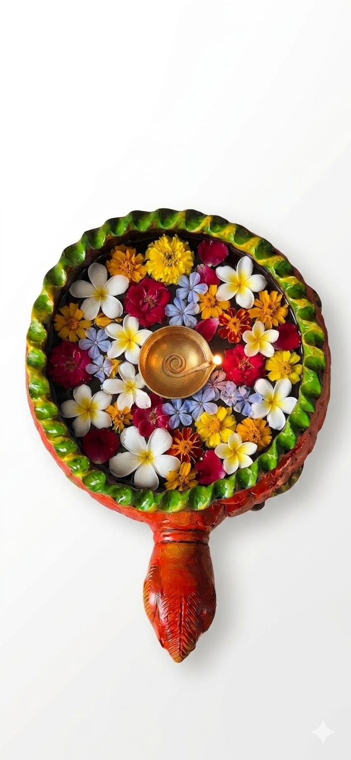 Handmade GI Tagged Gorakhpur Terracotta Royal Tortoise Urli Bowl (37 cm Overall Length)