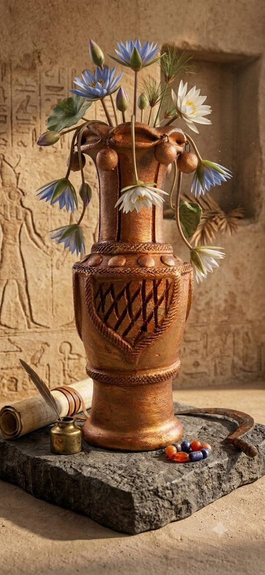 Handmade GI Tagged Gorakhpur Terracotta Decorative Flower Vase – Copper Metallic Finish (12 Inches)