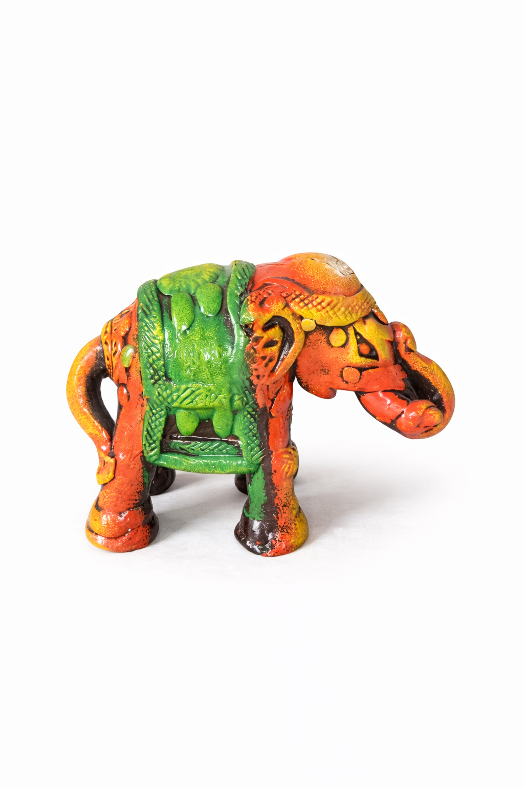 Handmade GI Tagged Gorakhpur Terracotta Royal Elephant Figurines (Set of 2) – 4 Inches