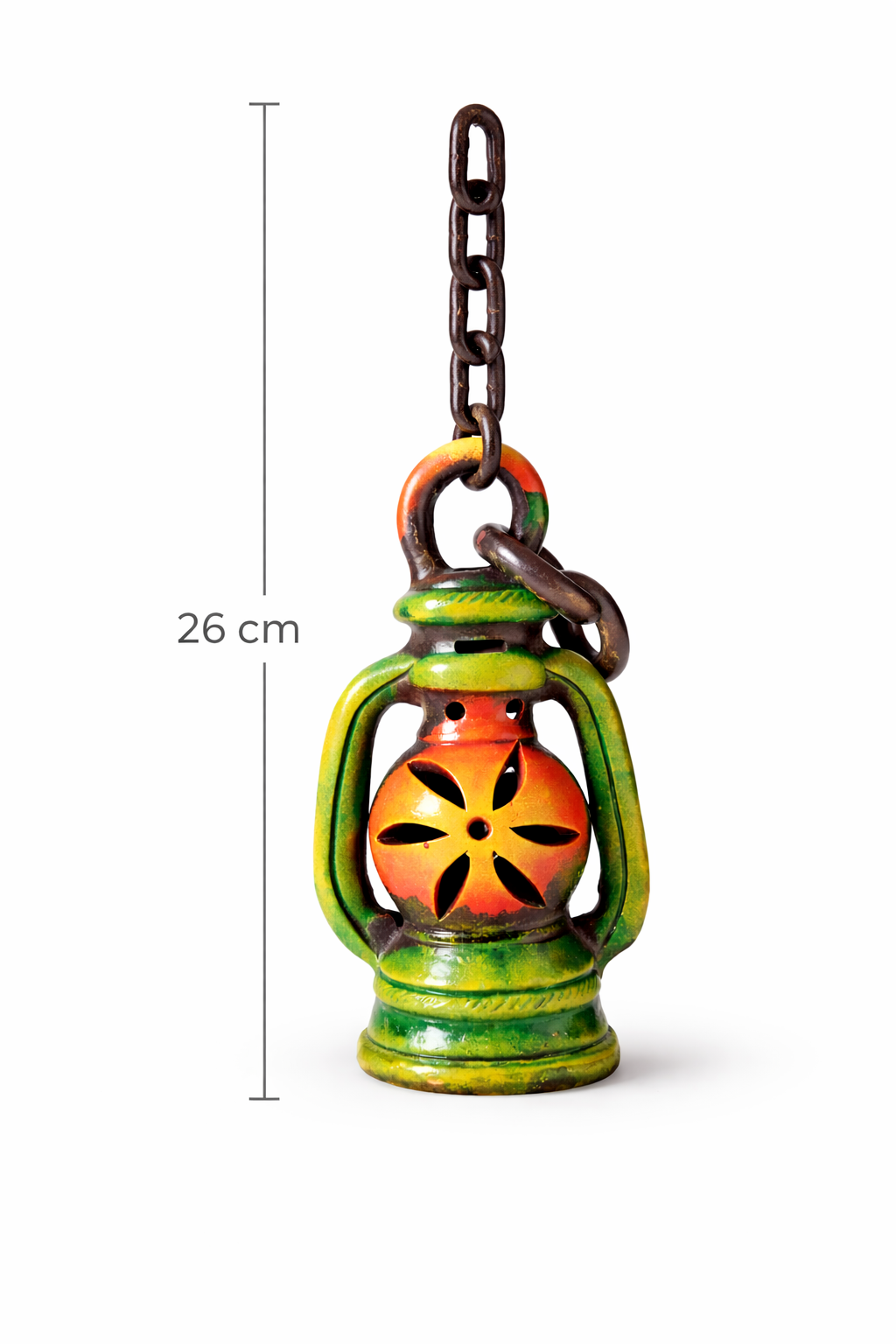 Handmade GI Tagged Gorakhpur Terracotta Mini Hanging Lantern (Set of 4)